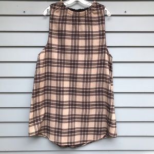 Quiksilver Plaid Trapeze Dress, Wool blend, Taupe & Black, Medium